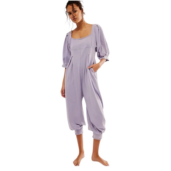 NWT Free People Lotta Love Romper Jumpsuit in Lavender Size Small - Picture 5 of 16